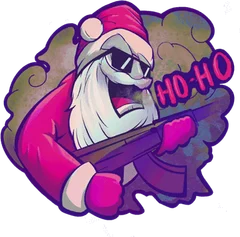 Sticker Mad Santa